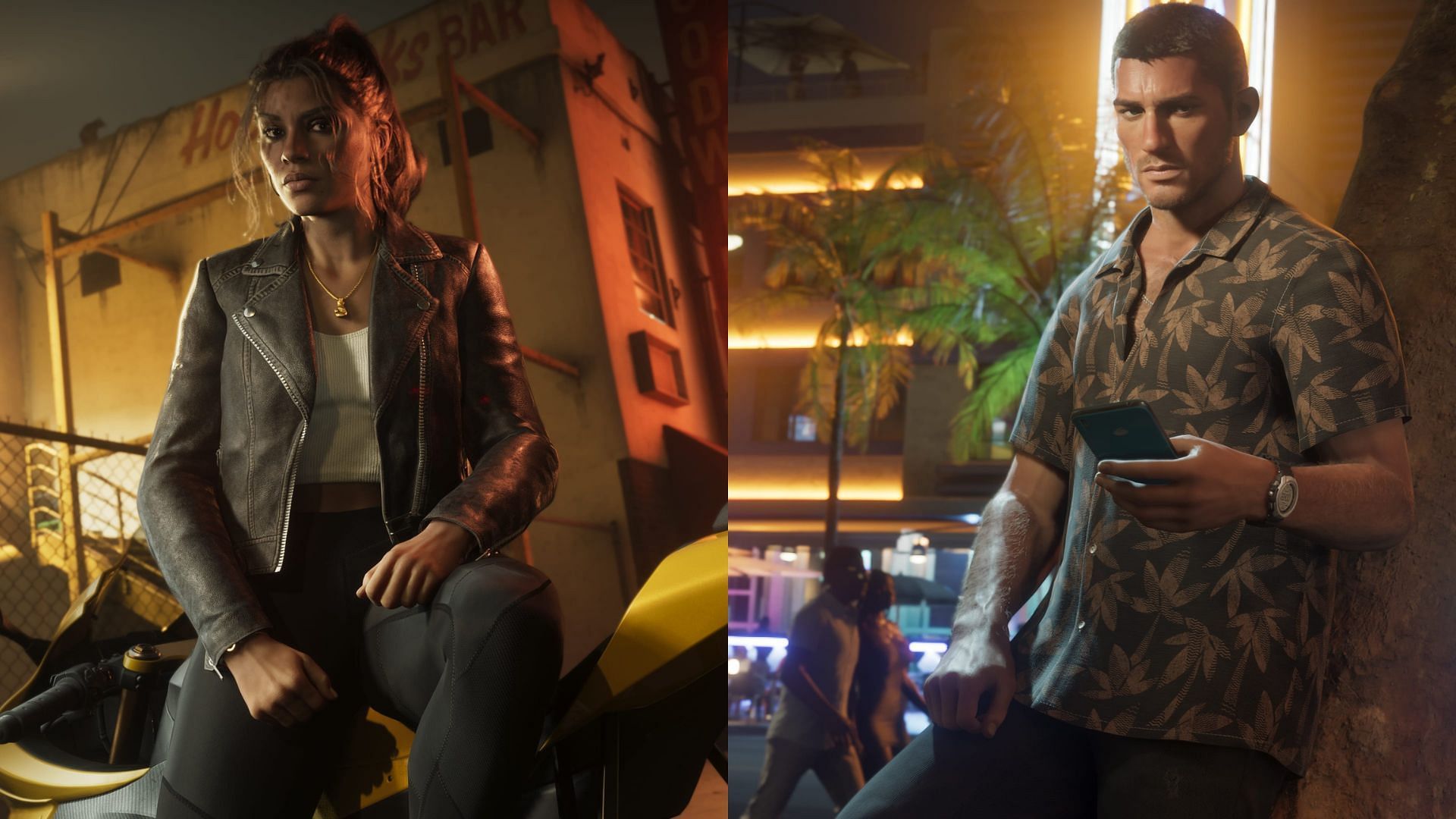 GTA 6's two protagonists, Lucia and Jason (Images via Rockstar Games)